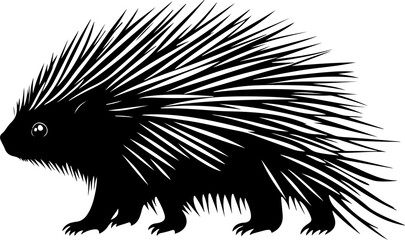 vector illustration of a porcupine