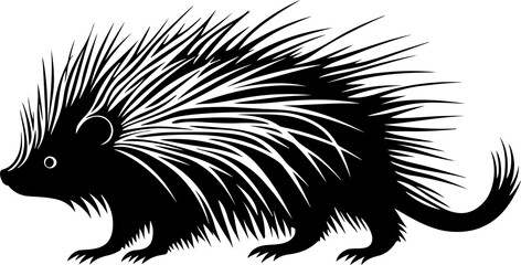 vector illustration of a porcupine