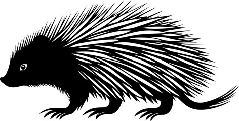 vector illustration of a porcupine
