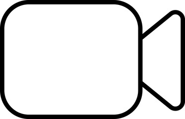 Video icon. Video camera, movie icon isolated on transparent background. Video production, streaming, editing, filming vector symbol. Perfect for media, entertainment, and broadcasting design.