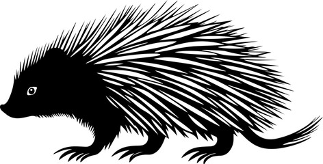 vector illustration of a porcupine