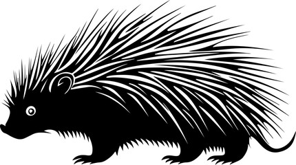 vector illustration of a porcupine