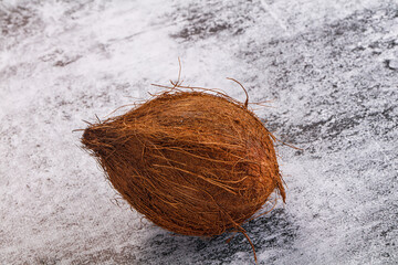 Tropical exotic brown haired coconut