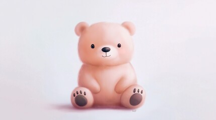 Obraz premium cute teddy bear on white background