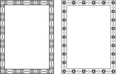 vector frames black on a white background