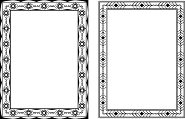 vector frames black on a white background