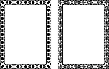 vector frames black on a white background