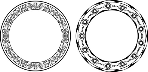 vector frames black on a white background