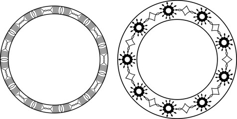 vector frames black on a white background