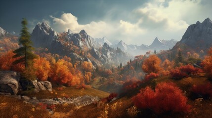 Autumn Mountain Valley.