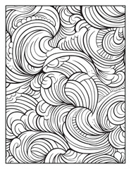 Mindful Patterns Coloring Pages For Adults & Teens,  black and white, line art, illustration, bold and easy coloring page, bold & easy coloring book, stress relief ,coloring book, coloring page