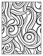 Mindful Patterns Coloring Pages For Adults & Teens,  black and white, line art, illustration, bold and easy coloring page, bold & easy coloring book, stress relief ,coloring book, coloring page