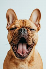 Yawning dog. AI.