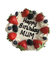 chocolate cake with berries