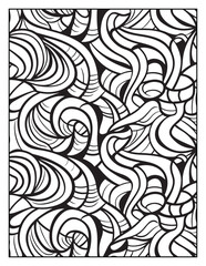 Mindful Patterns Coloring Pages For Adults & Teens,  black and white, line art, illustration, bold and easy coloring page, bold & easy coloring book, stress relief ,coloring book, coloring page