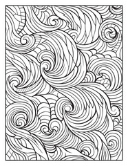Mindful Patterns Coloring Pages For Adults & Teens,  black and white, line art, illustration, bold and easy coloring page, bold & easy coloring book, stress relief ,coloring book, coloring page