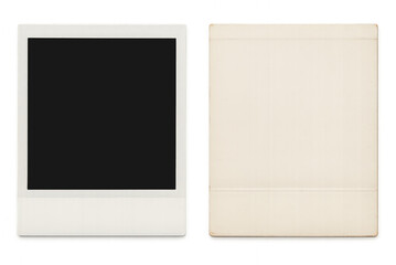 polaroid border frame front and back
