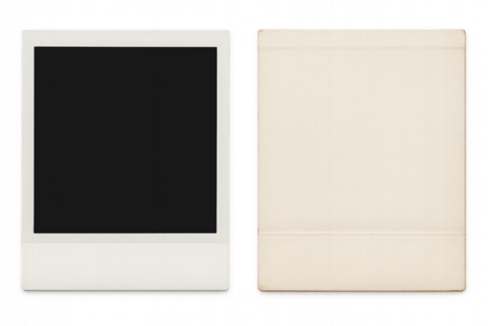 polaroid border frame front and back