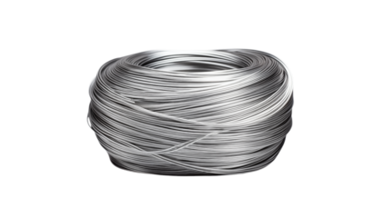 Close-up of a Coiled Wire: Texture and Detail on transparent background png
