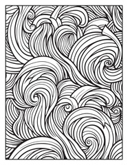Mindful Patterns Coloring Pages For Adults & Teens,  black and white, line art, illustration, bold and easy coloring page, bold & easy coloring book, stress relief ,coloring book, coloring page