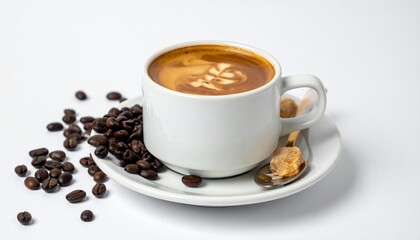 Obraz premium Coffee – A brewed drink made from roasted coffee beans, known for its rich flavor and caffeine kick.