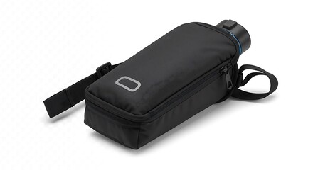 Sleek Black Water Bottle Carrier: Durable & Portable Hydration