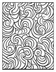 Mindful Patterns Coloring Pages For Adults & Teens,  black and white, line art, illustration, bold and easy coloring page, bold & easy coloring book, stress relief ,coloring book, coloring page