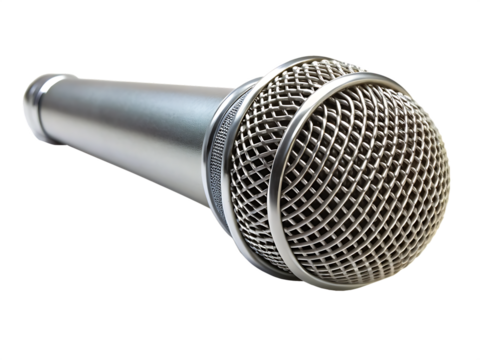 a close up of a microphone isolated on white background  PNG,AI GENERATED