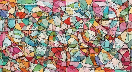 Colorful Geometric Abstract Art Mosaic Pattern Background For Digital and Print Use