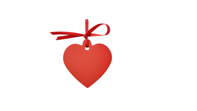 Red Leather Heart Keychain: Valentine's Day Gift, Love Symbol, Romantic Accessory, Keyring Charm on transparent background png