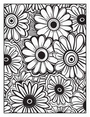 Mindful Patterns Coloring Pages For Adults & Teens,  black and white, line art, illustration, bold and easy coloring page, bold & easy coloring book, stress relief ,coloring book, coloring page