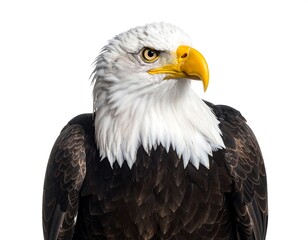 Obraz premium Close-up of an eagle's head and upper body