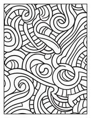 Mindful Patterns Coloring Pages For Adults & Teens,  black and white, line art, illustration, bold and easy coloring page, bold & easy coloring book, stress relief ,coloring book, coloring page