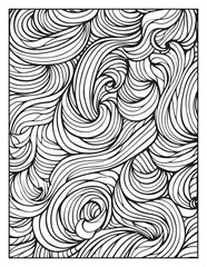 Mindful Patterns Coloring Pages For Adults & Teens,  black and white, line art, illustration, bold and easy coloring page, bold & easy coloring book, stress relief ,coloring book, coloring page