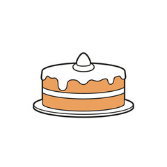 Tiered Birthday Cake with Candles Icon