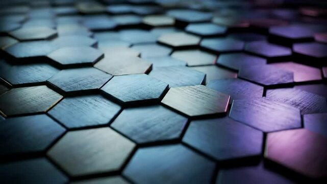 Metallic Hexagon Wave &ndash; Seamless Futuristic Tile Loop