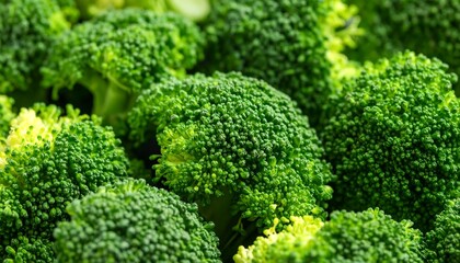 Close-up of fresh broccoli heads