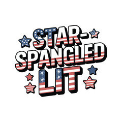 Star Spangled Lit t shirt design