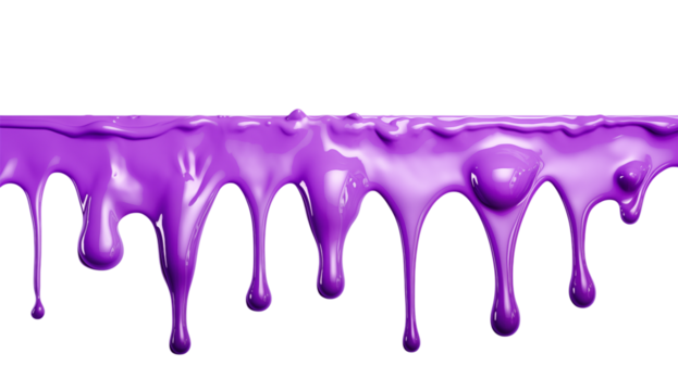 Vibrant Purple Paint Dripping: Abstract Texture for Design Projects on transparent background png