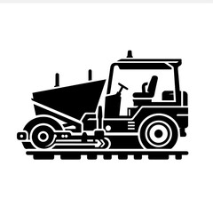 Naklejka premium Roller Compactor Silhouette