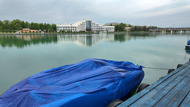  view from the lakeside of Mingachevir, Azerbaijan
