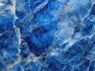 Texture of sodalite gemstone. Blue stone.