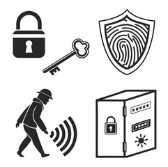 vector illustration of security icons