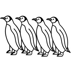 Fototapeta premium penguins on a branch