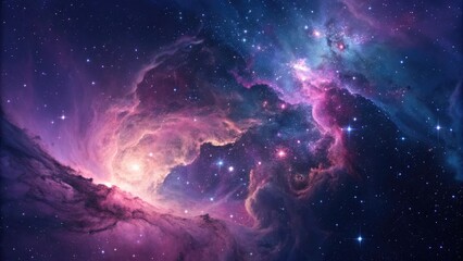 Obraz premium Cosmic nebula stellar cloudscape deep space exploration