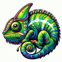 Chameleon Silhouette, Chameleon vector 