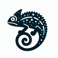 Chameleon Silhouette, Chameleon vector 