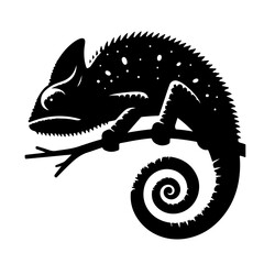 Chameleon Silhouette, Chameleon vector 