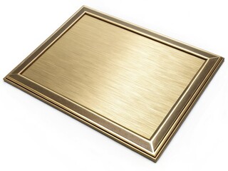Elegant gold brushed metal plaque frame