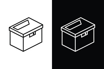 Storage-box icon isolated vector icon illustration on white background.